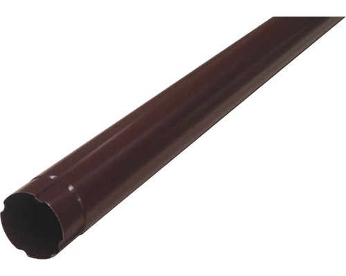Tuyau de descente PRECIT acier rond rouge oxyde RAL 8017 DN 87 mm 2000 mm Gouttière en métal