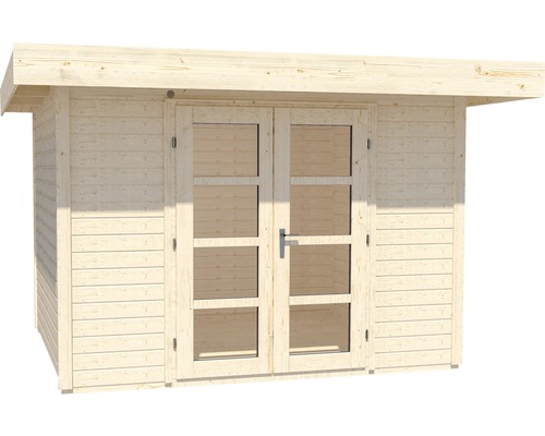 Maison de jardin en bois avec double porte et verre