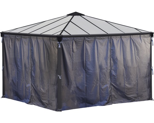 Pavillon PALRAM Palermo Premium 3600 Garden Gazebo set de rideaux inclus 360 x 360 cm anthracite