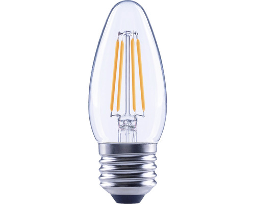 FLAIRAmpoule flamme LED à intensité lumineuse variable C35 E27/4W(40W) 470 lm 2700 K blanc chaud transparent Lampe à bougie avec filament LED