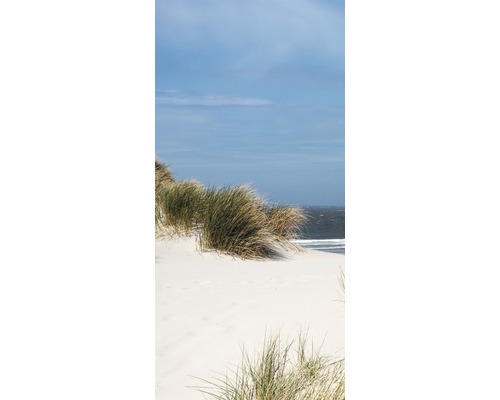 Panneau mural pour douche Sanotechnik Sanowall 1000x2050x3 mm Mer du Nord gauche Plage de sable avec dunes et herbe