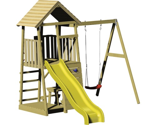 Tour de jeux avec toboggan et balançoire pour l''extérieur