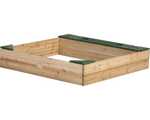Bac à sable carré en bois avec couvercle