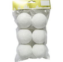 Emballage de six boules de neige décoratives