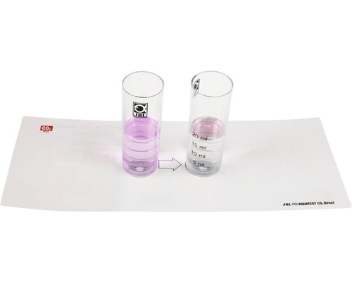 JBL CO2 Direct Test avec éprouvettes pour mesurer la teneur en dioxyde de carbone
