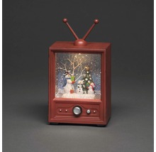 Boule à neige décorative avec motif bonhomme de neige en forme de télévision