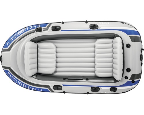 Bateau pneumatique Intex Excursion 4, vue de dessus