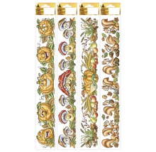 Fensterbilder mit Kürbissen, Pilzen, Herbstfrüchten und Eichhörnchen