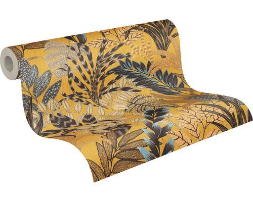 Rouleau de papier peint avec motif de feuilles et de jungle