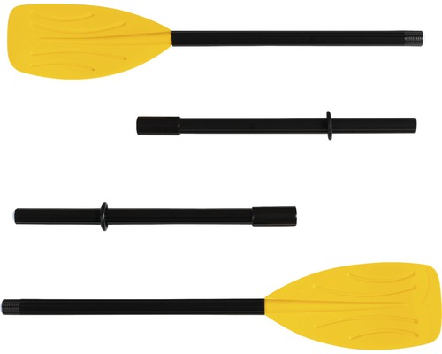 Pagaie démontable avec pale jaune et manche noir