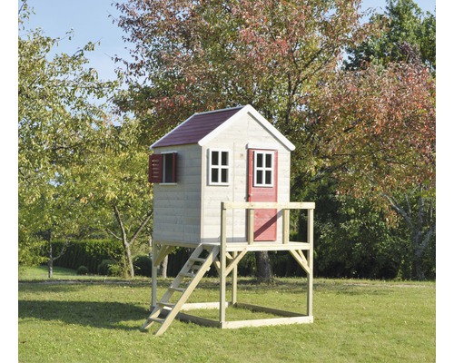 Spielhaus Storch Holz mit Veranda