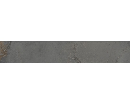 Carrelage sol et mur métal gris 6.1x37 cm