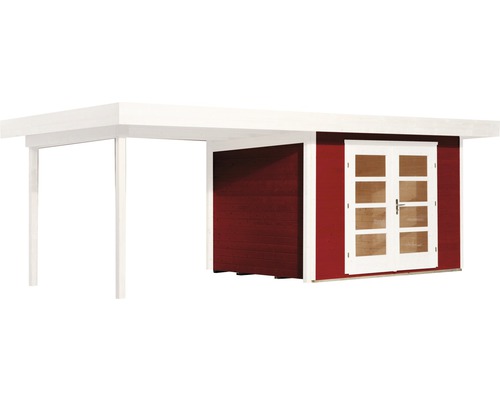 Carport mit Geräteraum aus Holz