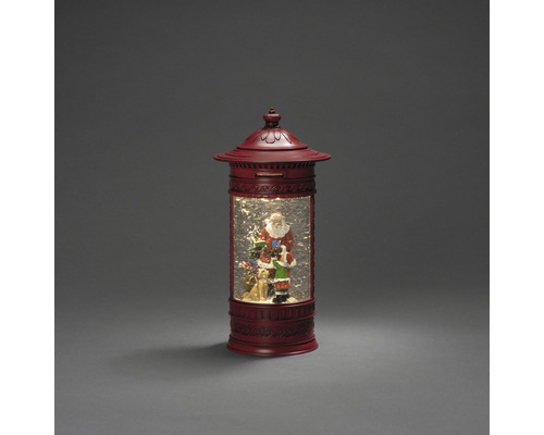 Boule à neige décorative en forme de boîte aux lettres avec motif du Père Noël