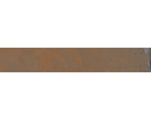 Carrelage sol et mur métal orange 6.1x37 cm