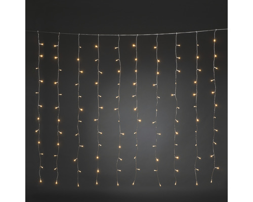 Lichtervorhang Konstsmide 140 x 120 cm 120 LEDs Lichtfarbe bernstein