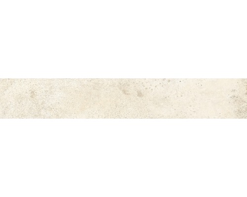 Carrelage sol et mur métal blanc 6.1x37 cm