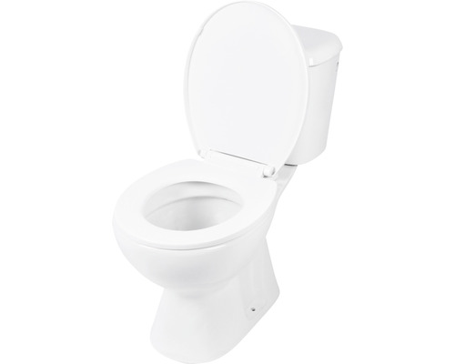 Weisses Stand-WC mit offenem Deckel