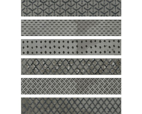 Carrelage décoratif métal Reaktive mélange gris clair 6.1x37 cm