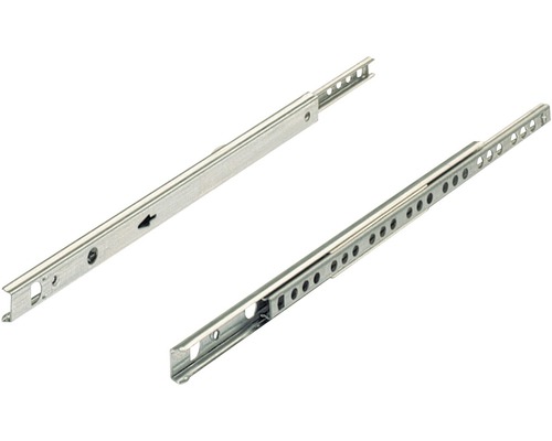 Coulisse pour tiroir à sortie partielle Hettich 220-355 mm zingué 9136679 2 pièces Glissière de tiroir en métal