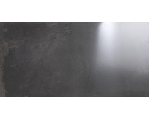 Wand- und Bodenfliese Metal dunkelgrau 60x120 cm poliert