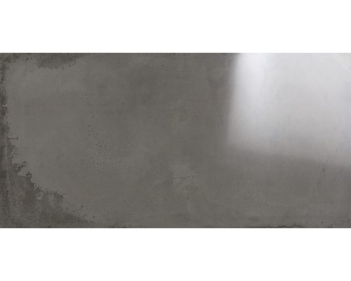 Wand- und Bodenfliese Metal grau 60x120 cm poliert