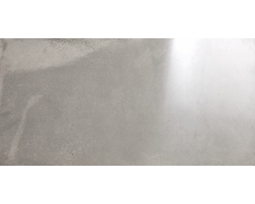 Wand- und Bodenfliese Metal hellgrau 60x120 cm poliert
