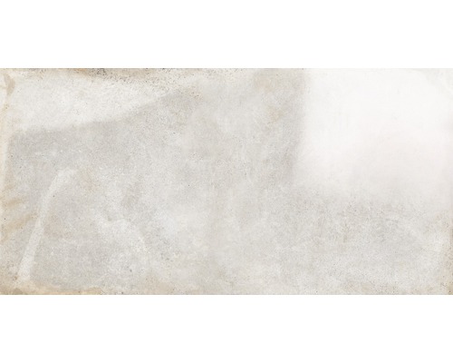 Carrelage sol et mur métal blanc 60x120 cm poli