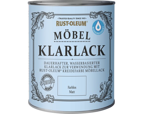 Peinture à la chaux vernis transparent 750 ml Boîte de vernis transparent mat incolore pour meubles de Rust-Oleum