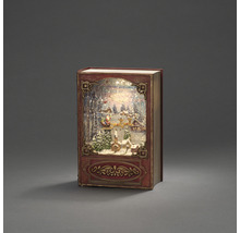 Livre décoratif avec motif de Noël et éclairage pour décoration festive