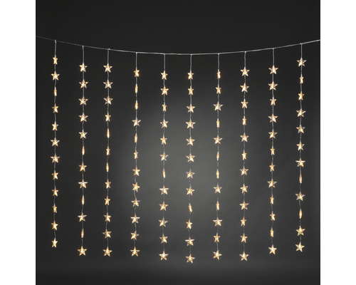 Rideau lumineux Konstsmide étoile 140 x120 cm 120 LED couleur d'éclairage ambre