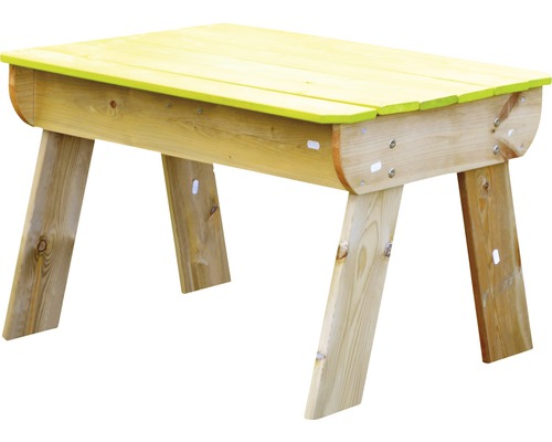 Table de jeu sable et eau bois avec couvercle 80x60x53 cm vert naturel