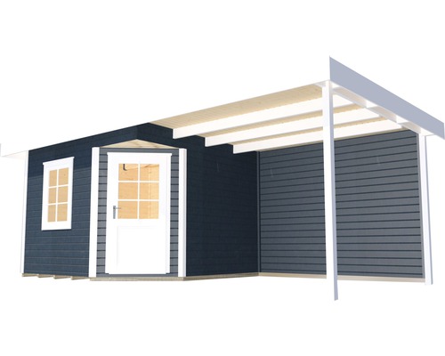 Abri de jardin en bois avec véranda couverte