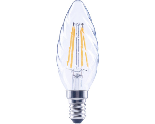 FLAIR Ampoule flamme LED tournée à intensité lumineuse variable CT35 E14/2,2W(25W) 250 lm 2700 K blanc chaud transparent Ampoule LED en forme de goutte avec culot E14