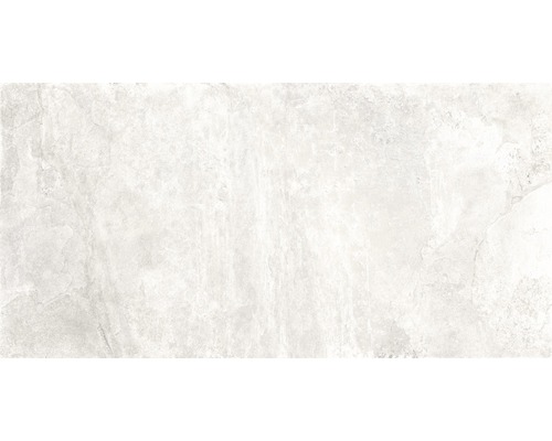 Carrelage sol et mur ardoise blanc 60x12 cm