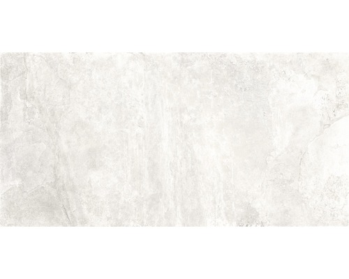 Wand- und Bodenfliese Schiefer weiss 60x120 cm Fliesenmuster mit matter Oberfläche