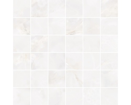 Mosaïque en grès cérame Aura onyx 30x30 cm Motifs de carreaux de mosaïque en céramique blanche