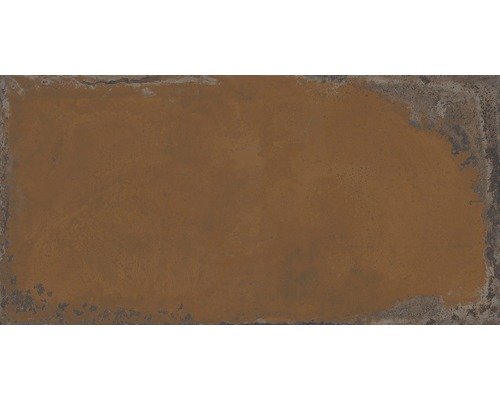 Carrelage sol et mur métal orange 30x60 cm