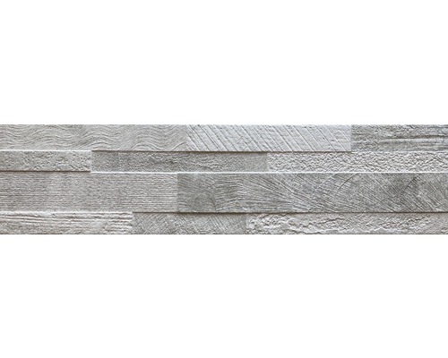 Feinsteinzeug Verblender Vesuvio white 3D 15x61 cm Dekorfliese in Holzoptik für Innenräume