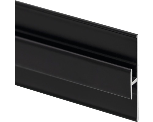 Vue détaillée d''un profilé en H noir