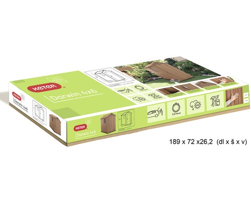 Keter Darwin 4x6 Gartenhaus Verpackung