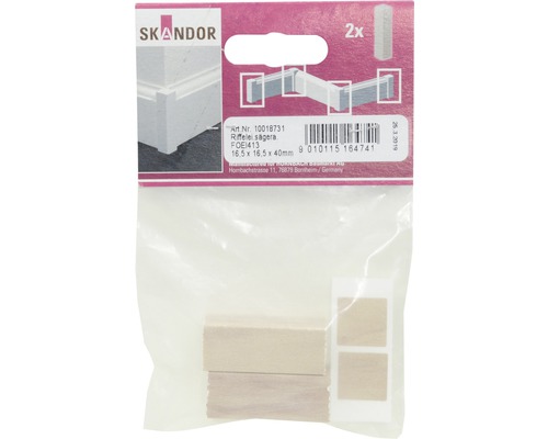 Skandor Riffelei sägera, Abmessungen 16,5x16,5x40 Millimeter