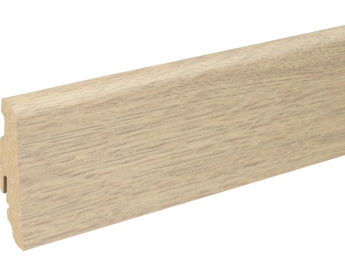Plinthe chêne FOEI420 FU60L plaxé 2400 x 58 x 19 mm Plinthe en bois