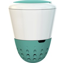 Poubelle avec couvercle et motif perforé