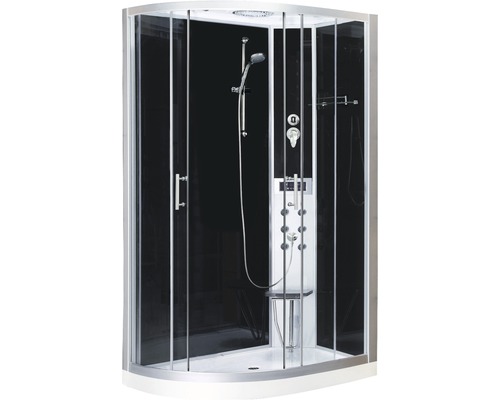 Cabine de douche complète Sanotechnik Vario CL121 asymétrique à droite 1200x800 mm