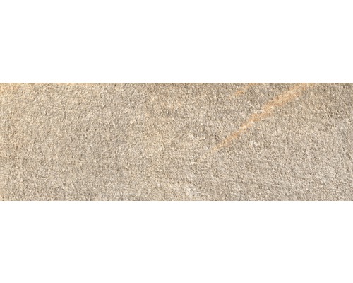 Dalles de terrasse en grès cérame fin Roccia beige 40 x 120 cm