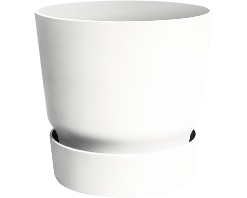 Pot de fleurs elho greenville Ø 30 H 27,8 cm blanc avec soucoupe