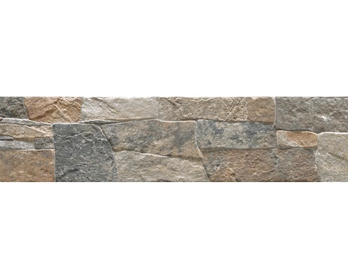 Pierre de parement en grès cérame fin Safari rouge 15x61 cm Carrelage aspect pierre pour revêtements muraux et de sol