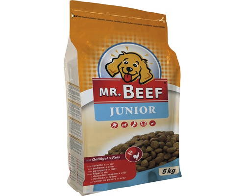 Nourriture pour chiens MR. BEEF Junior poulet et riz 5 kg