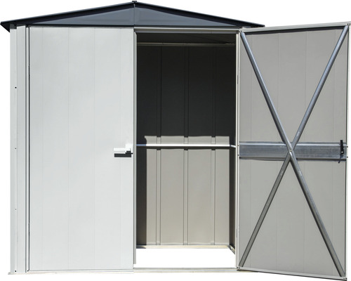 Offener Metall Geräteschuppen mit Doppeltür